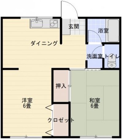 秋元コーポB棟の物件間取画像